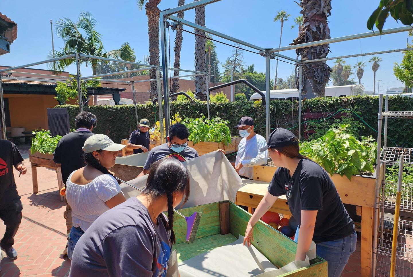 GEM students working at Pine Tree preschool 2023