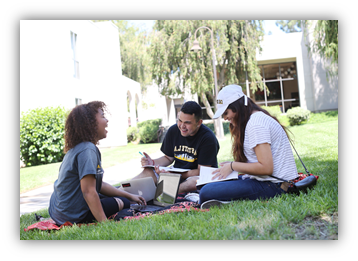 students outside