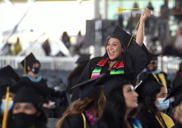 Student at commencement