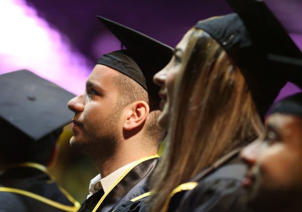 students at graduation