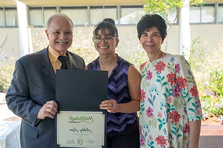 First Lady Covino and President Covino with Champion Ashley Lepe