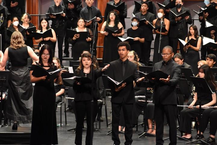 Choirs performing at the Luckman