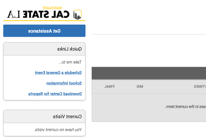 Screenshot of Student 首页 Screen in Navigate LA Appointment Scheduling