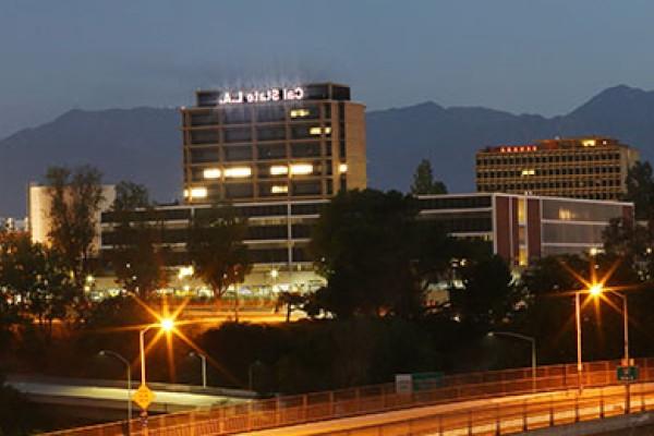 Cal State LA at sunset