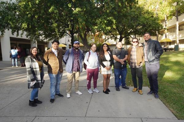 Students from the College of Ethnic Studies in front of King Hall