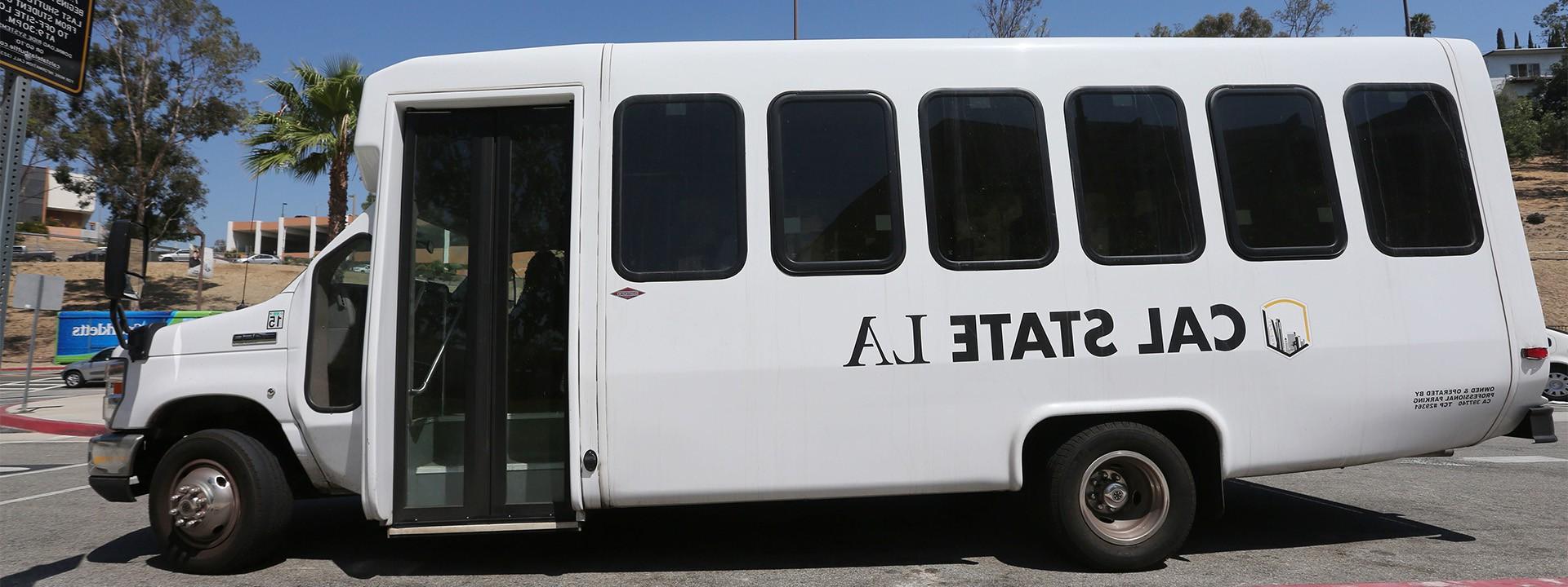 cal state la decal on shuttle