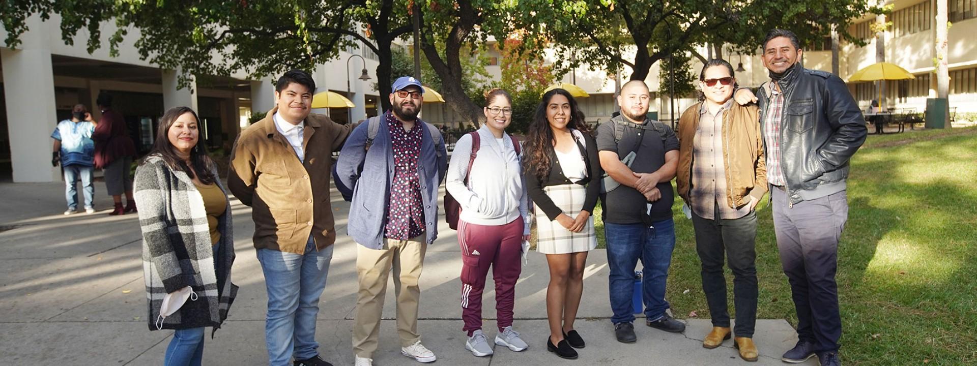 Students from the College of Ethnic Studies in front of King Hall